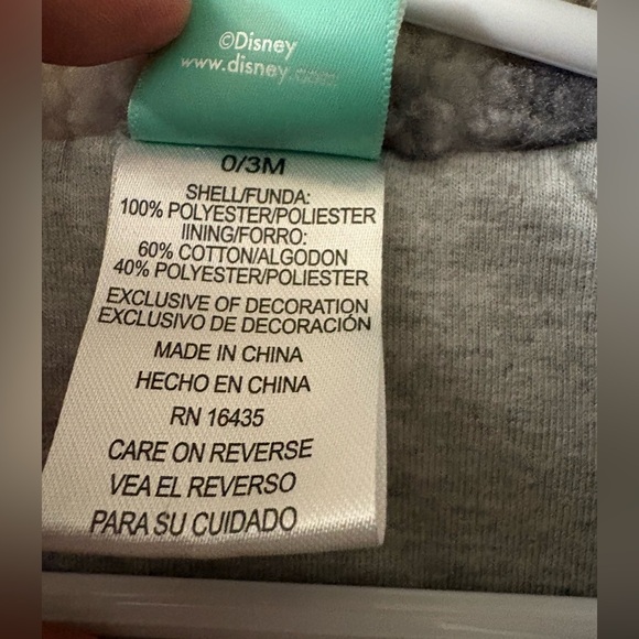 Disney Baby Mickey Mouse Black and Cream Plaid Fleece Vest 0/3 Months - Picture 4 of 4